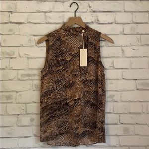 NWT & layered snake skin sleeveless blouse